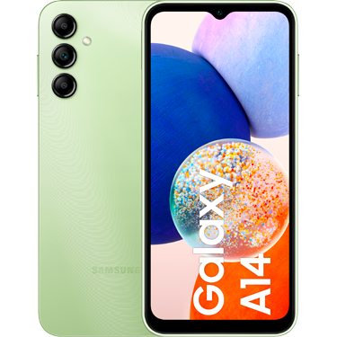 Kreek cent De andere dag Samsung Galaxy A14 groen met abonnement Orange, Proximus en VOO