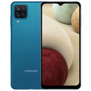 maandag Expertise thee Samsung Galaxy A12 blauw met abonnement Orange, Proximus en VOO