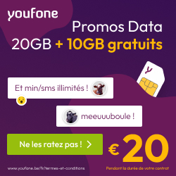 Promo - +10 GB de data gratuit chaque mois